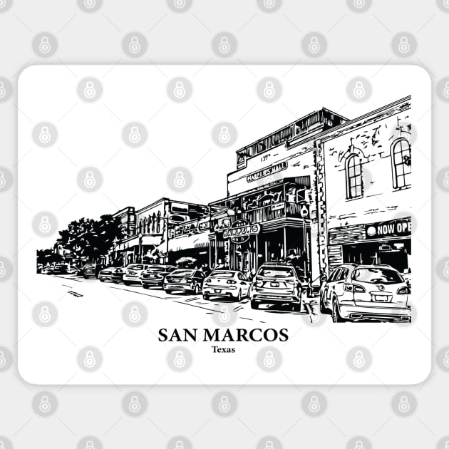 San Marcos - Texas Sticker by Lakeric